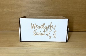 BOX UPOMINKOWY DUŻY "WESOŁYCH ŚWIĄT"- CHOINKA