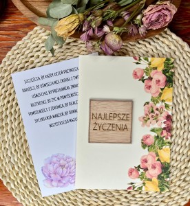 KARTKA OKOLICZNOŚCIOWA "NAJLEPSZE ŻYCZENIA"