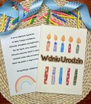 KARTKA OKOLICZNOŚCIOWA "W DNIU URODZIN-ŚWIECZKI"