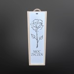 SKRZYNKA NA WINO Z ZASUWKĄ "MOC ŻYCZEŃ- RÓŻA"