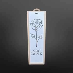 SKRZYNKA NA WINO Z ZASUWKĄ "MOC ŻYCZEŃ- RÓŻA"