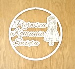 OBRĘCZ- PIERWSZA KOMUNIA ŚWIĘTA (dziewczynka)